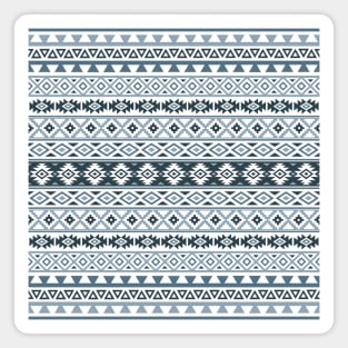 Aztec Stylized Pattern Gray-Blues & White Magnet